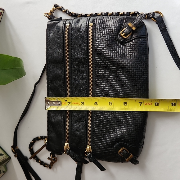 Elliot Lucca Leather Double Zip Front Crossbody Bag - Picture 12 of 14